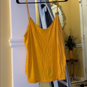 Yellow thin strapped tank top
